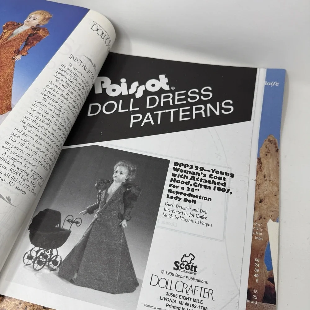Doll Crafter Magazine April 1996 - Doll Dress Patterns, Flirty‎ Eyes, Eyelashes
